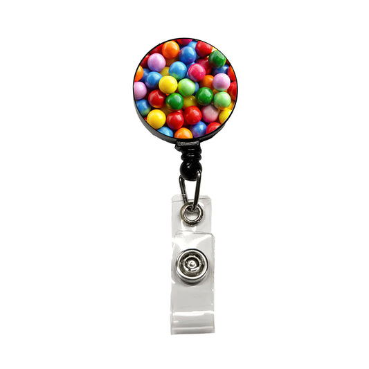 Gumballs Colorful Candy Retractable ID Key Card Name Tag Badge Holder with Clip