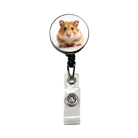 Hamster Retractable ID Key Card Name Tag Badge Holder with Clip