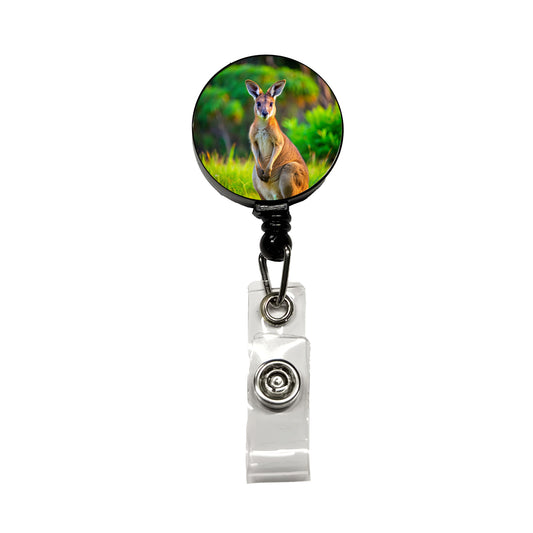 Kangaroo Retractable ID Key Card Name Tag Badge Holder with Clip