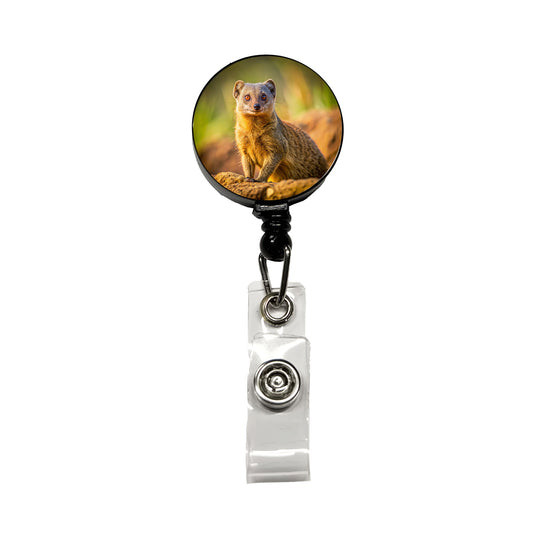 Mongoose Retractable ID Key Card Name Tag Badge Holder with Clip