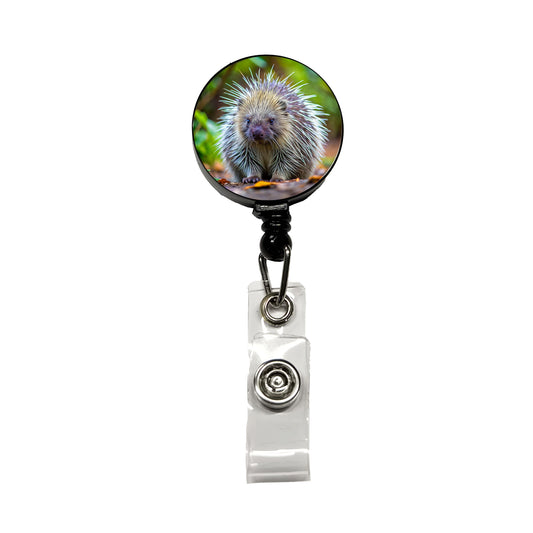 Porcupine Retractable ID Key Card Name Tag Badge Holder with Clip