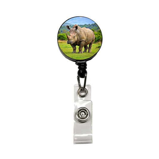 Rhinoceros Retractable ID Key Card Name Tag Badge Holder with Clip
