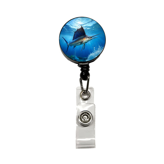 Sailfish Retractable ID Key Card Name Tag Badge Holder with Clip