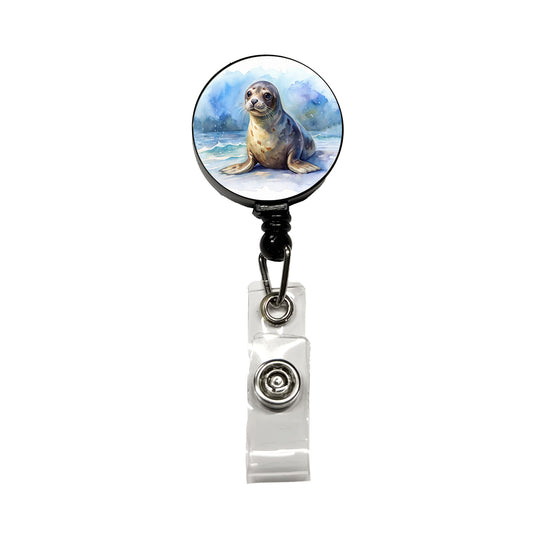 Seal Watercolor Retractable ID Key Card Name Tag Badge Holder with Clip