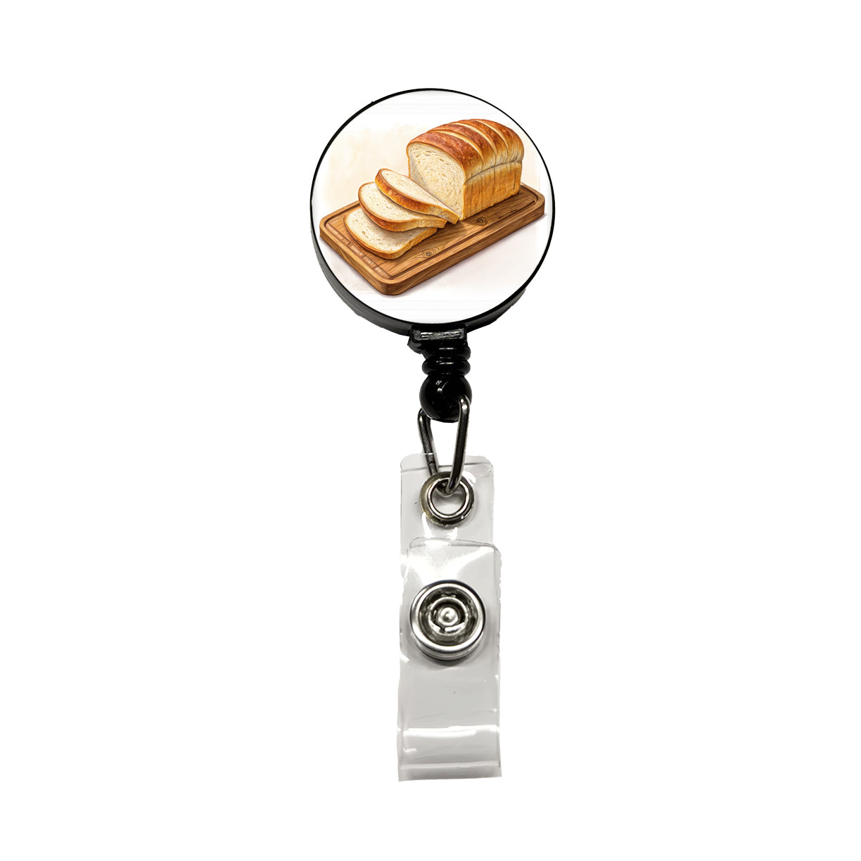 Sliced Bread Best Thing Since Retractable ID Key Card Name Tag Badge Holder with Clip