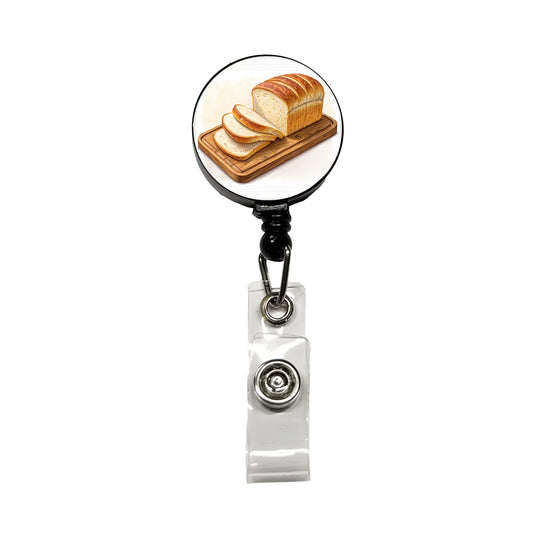 Sliced Bread Best Thing Since Retractable ID Key Card Name Tag Badge Holder with Clip