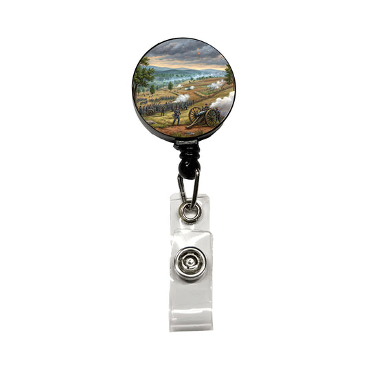 The Civil War Gettysburg Retractable ID Key Card Name Tag Badge Holder with Clip