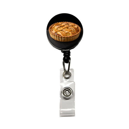 Traditional Lattice Crust Apple Pie Retractable ID Key Card Name Tag Badge Holder with Clip