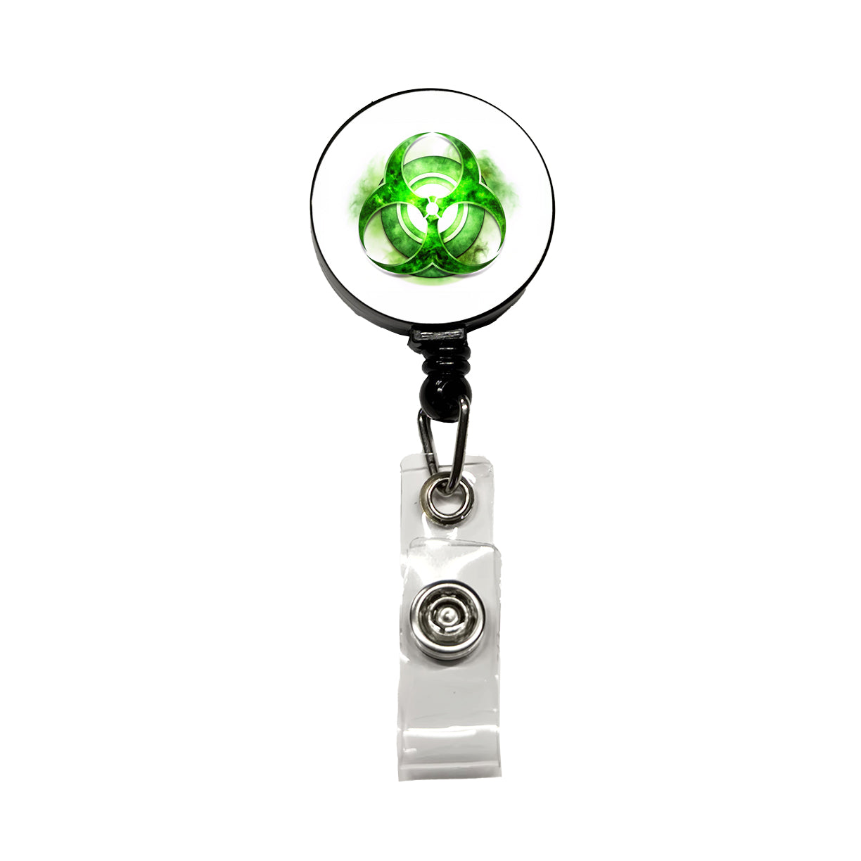 Zombie Outbreak Green Toxic Symbol Retractable ID Key Card Name Tag Badge Holder with Clip