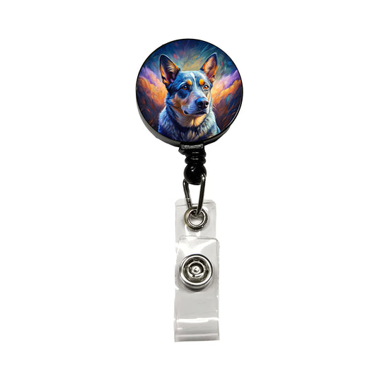 Australian Cattle Dog Pop Art Retractable ID Key Card Name Tag Badge Holder with Clip