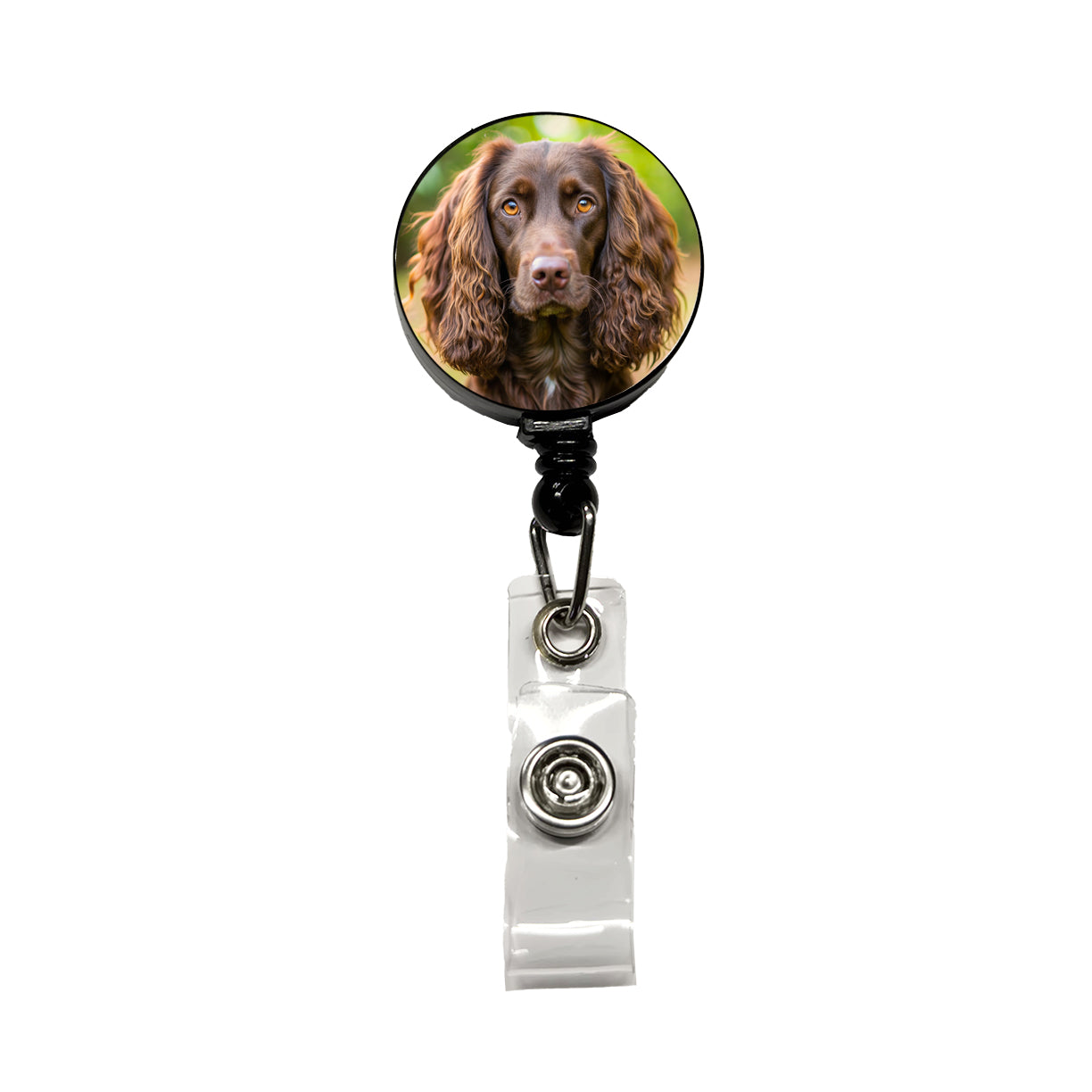 Boykin Spaniel Dog Photo Retractable ID Key Card Name Tag Badge Holder with Clip