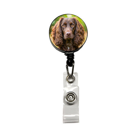 Boykin Spaniel Dog Photo Retractable ID Key Card Name Tag Badge Holder with Clip