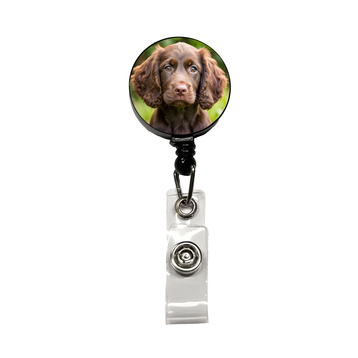 Boykin Spaniel Dog Puppy Photo Retractable ID Key Card Name Tag Badge Holder with Clip