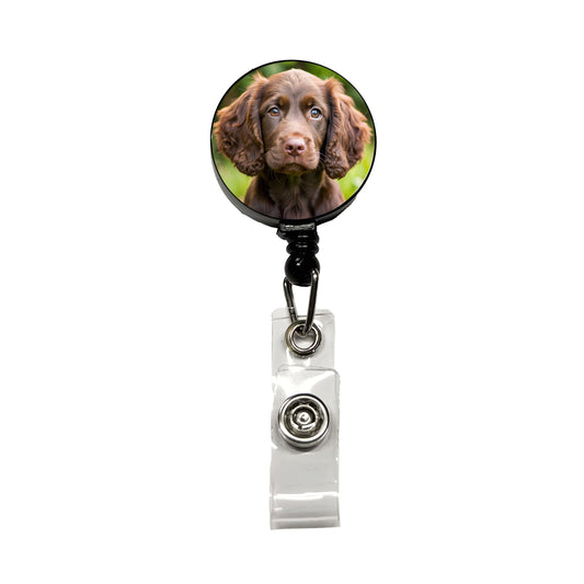 Boykin Spaniel Dog Puppy Photo Retractable ID Key Card Name Tag Badge Holder with Clip