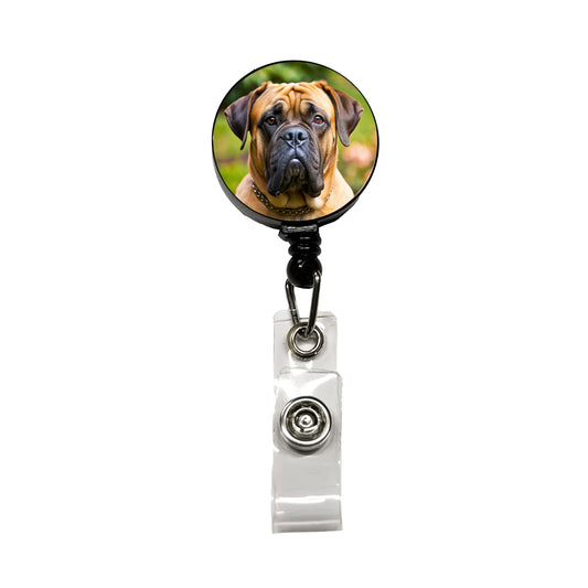 Bullmastiff Dog Photo Retractable ID Key Card Name Tag Badge Holder with Clip