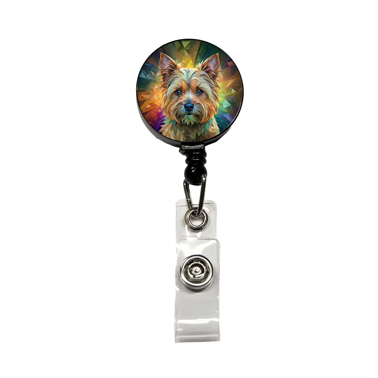 Cairn Terrier Dog Contemporary Art Retractable ID Key Card Name Tag Badge Holder with Clip