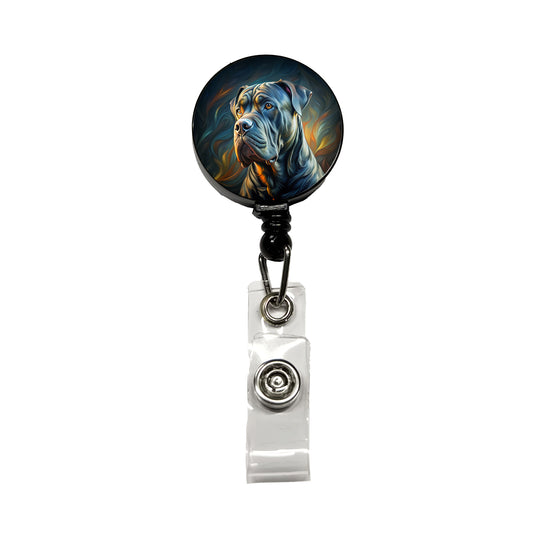 Cane Corso Dog Abstract Stylized Art Retractable ID Key Card Name Tag Badge Holder with Clip