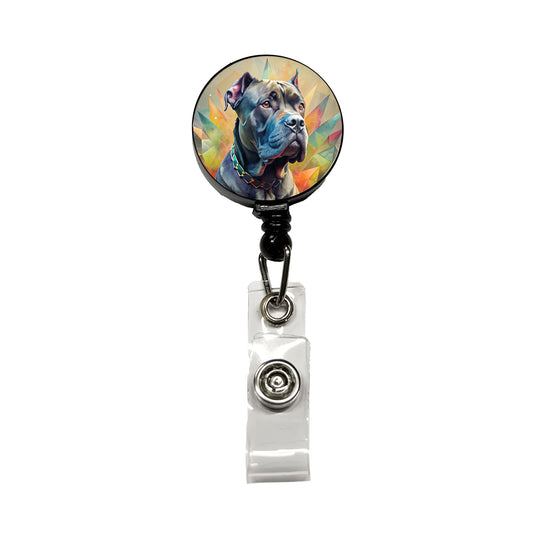 Cane Corso Dog Contemporary Art Retractable ID Key Card Name Tag Badge Holder with Clip