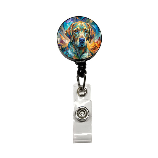 Chesapeake Bay Retriever Dog Abstract Stylized Art Retractable ID Key Card Name Tag Badge Holder with Clip