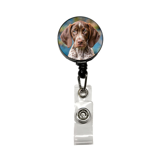 German Shorthaired Pointer Dog Puppy Photo Retractable ID Key Card Name Tag Badge Holder with Clip