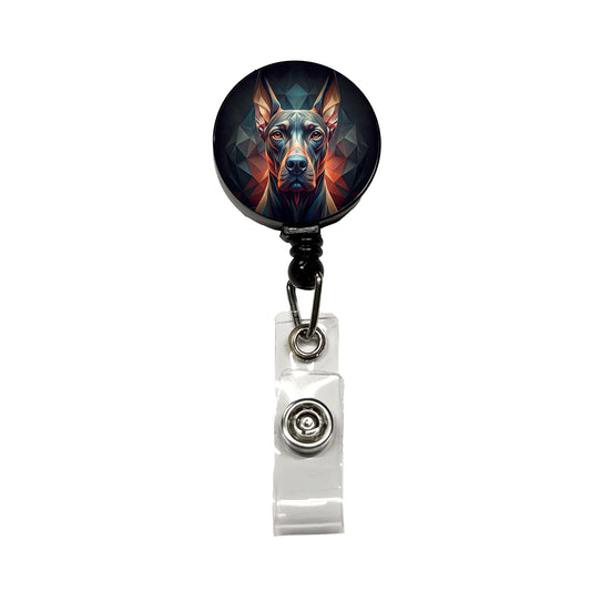 Great Dane Dog Abstract Stylized Art Retractable ID Key Card Name Tag Badge Holder with Clip