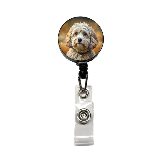Havanese Dog Expressionism Art Retractable ID Key Card Name Tag Badge Holder with Clip