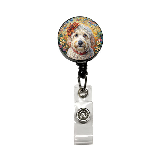 Havanese Dog French Bohemian Art Retractable ID Key Card Name Tag Badge Holder with Clip