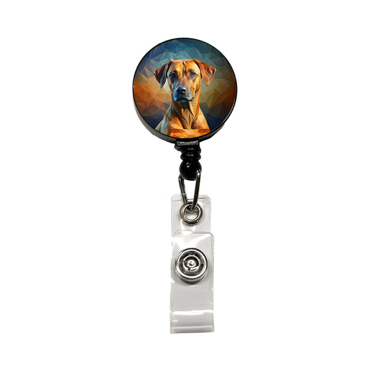 Rhodesian Ridgeback Dog Abstract Stylized Art Retractable ID Key Card Name Tag Badge Holder with Clip