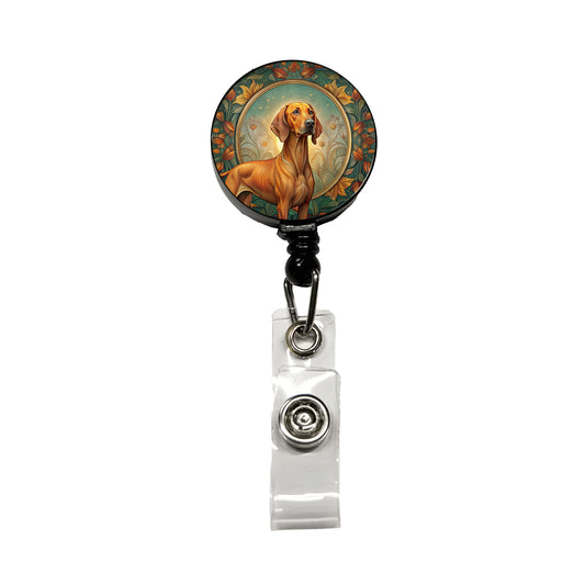 Rhodesian Ridgeback Dog Art Nouveau Retractable ID Key Card Name Tag Badge Holder with Clip