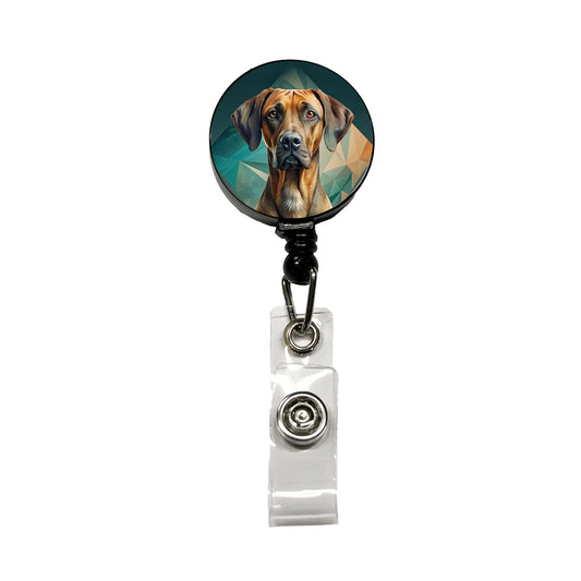 Rhodesian Ridgeback Dog Contemporary Art Retractable ID Key Card Name Tag Badge Holder with Clip
