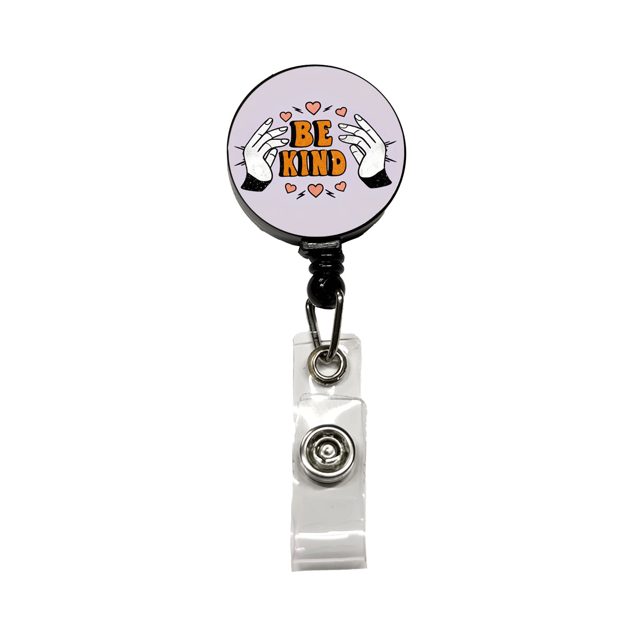 Be Kind Retractable ID Key Card Name Tag Badge Holder with Clip