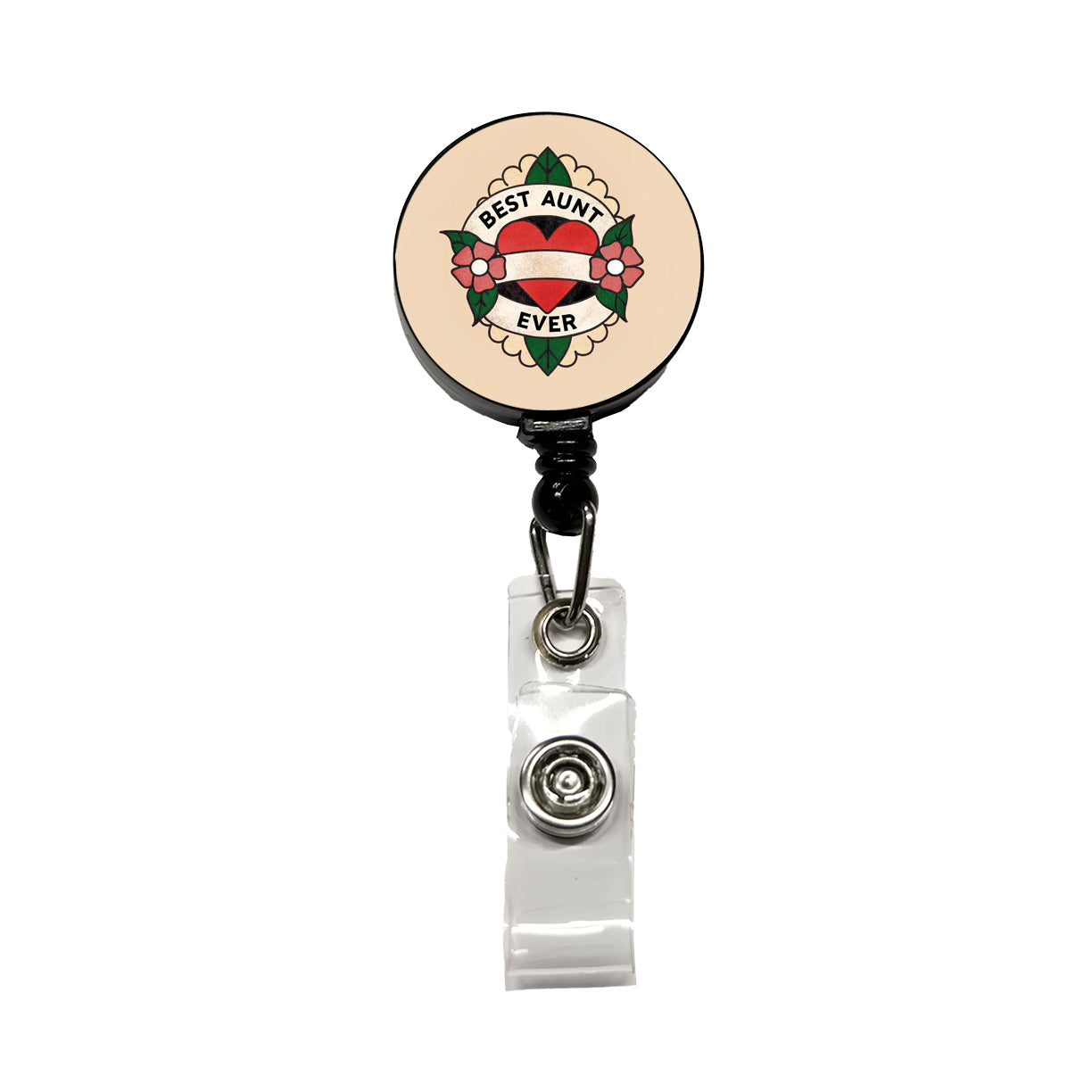 Best Aunt Ever Retractable ID Key Card Name Tag Badge Holder with Clip
