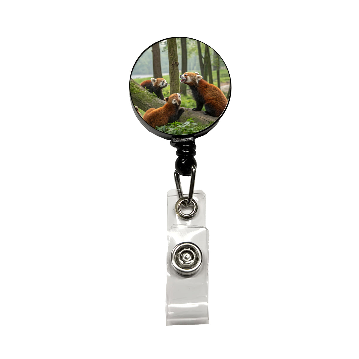 Bunch Of Red Pandas Retractable ID Key Card Name Tag Badge Holder with Clip