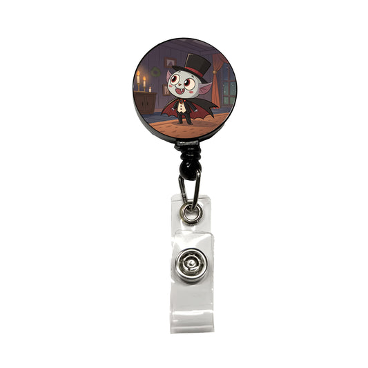 Kawaii Vampire Retractable ID Key Card Name Tag Badge Holder with Clip