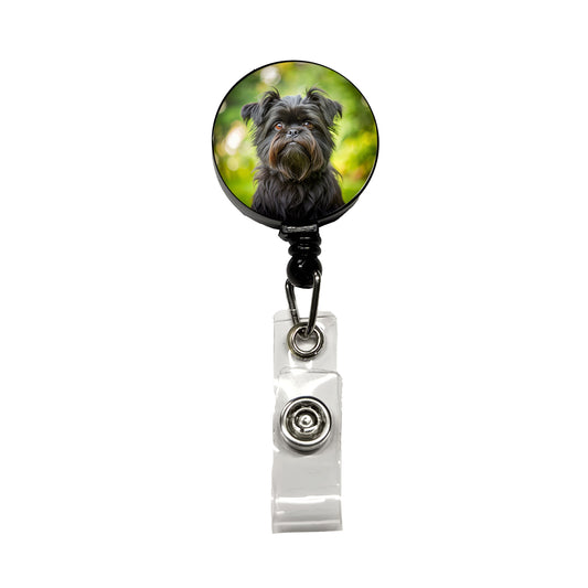 Affenpinscher Dog Photo Retractable ID Key Card Name Tag Badge Holder with Clip