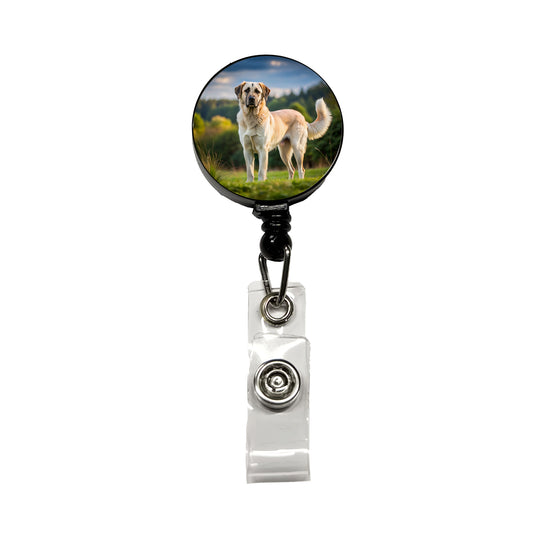 Anatolian Shepherd Dog Photo Retractable ID Key Card Name Tag Badge Holder with Clip