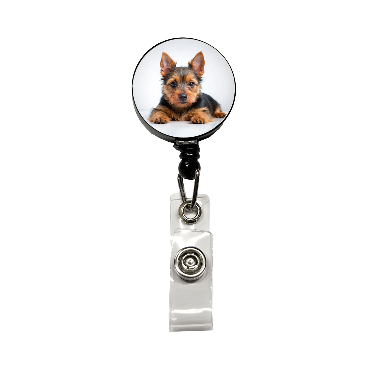 Australian Terrier Dog Puppy Photo Retractable ID Key Card Name Tag Badge Holder with Clip