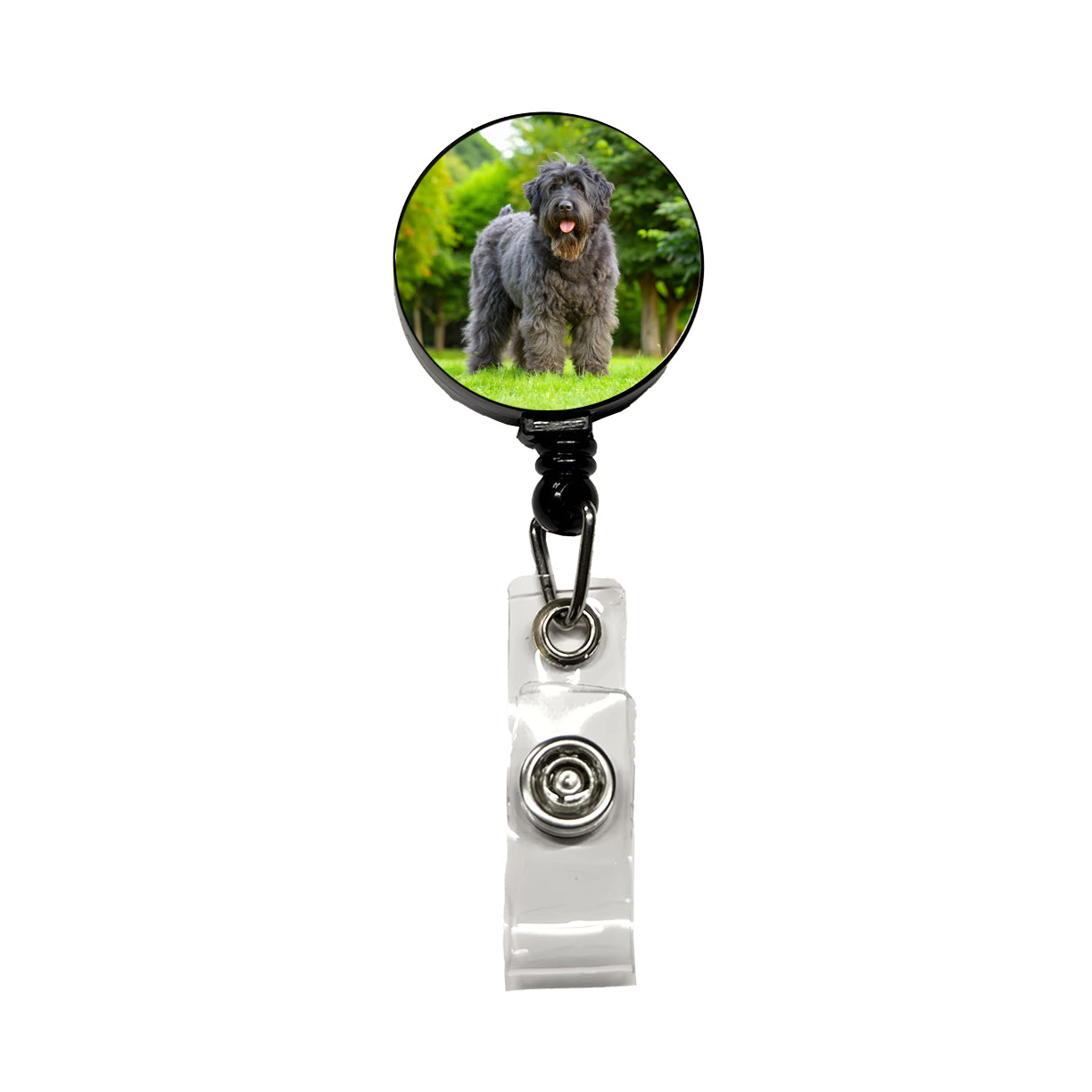 Bouviers Des Flandres Dog Photo Retractable ID Key Card Name Tag Badge Holder with Clip