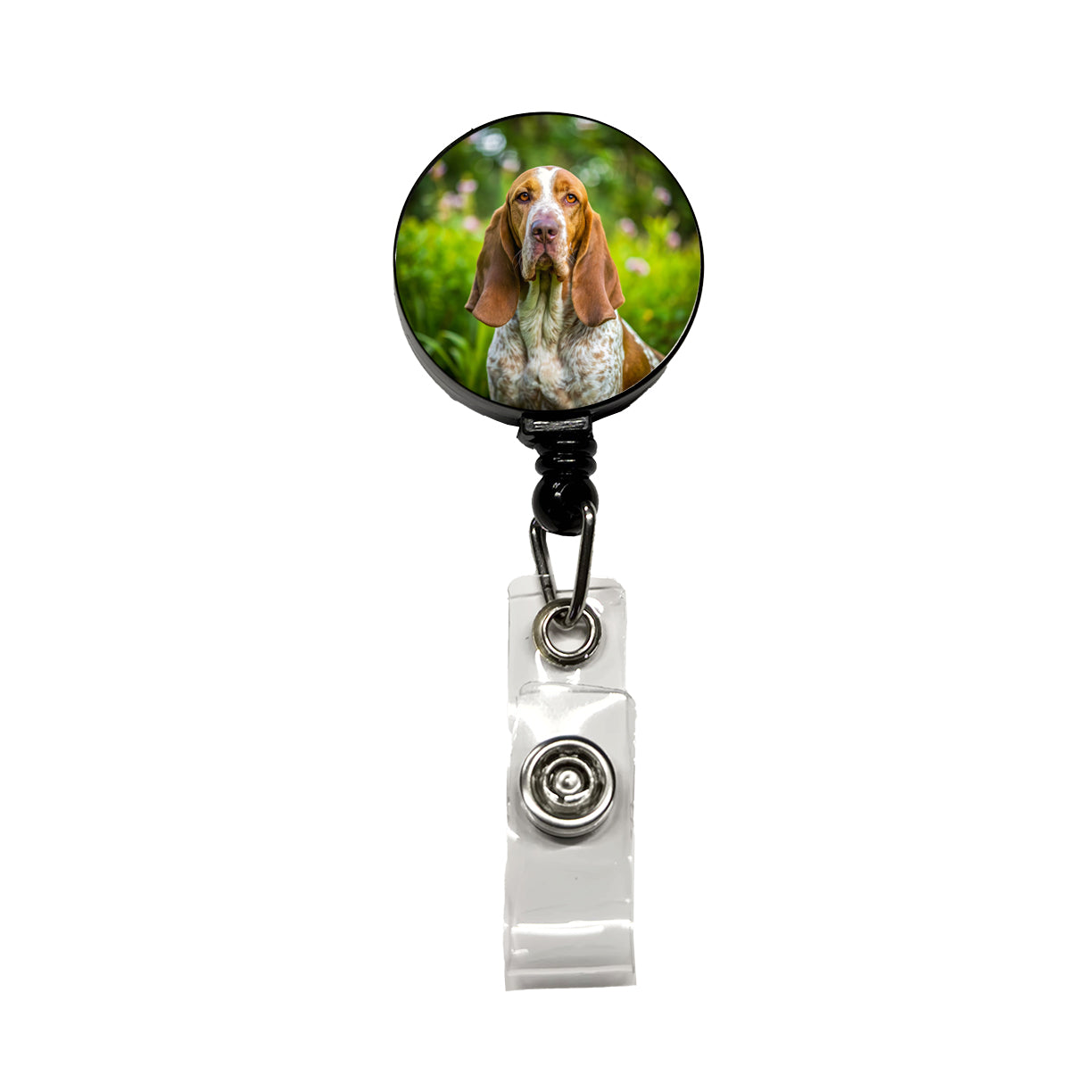 Bracco Italiano Dog Photo Retractable ID Key Card Name Tag Badge Holder with Clip