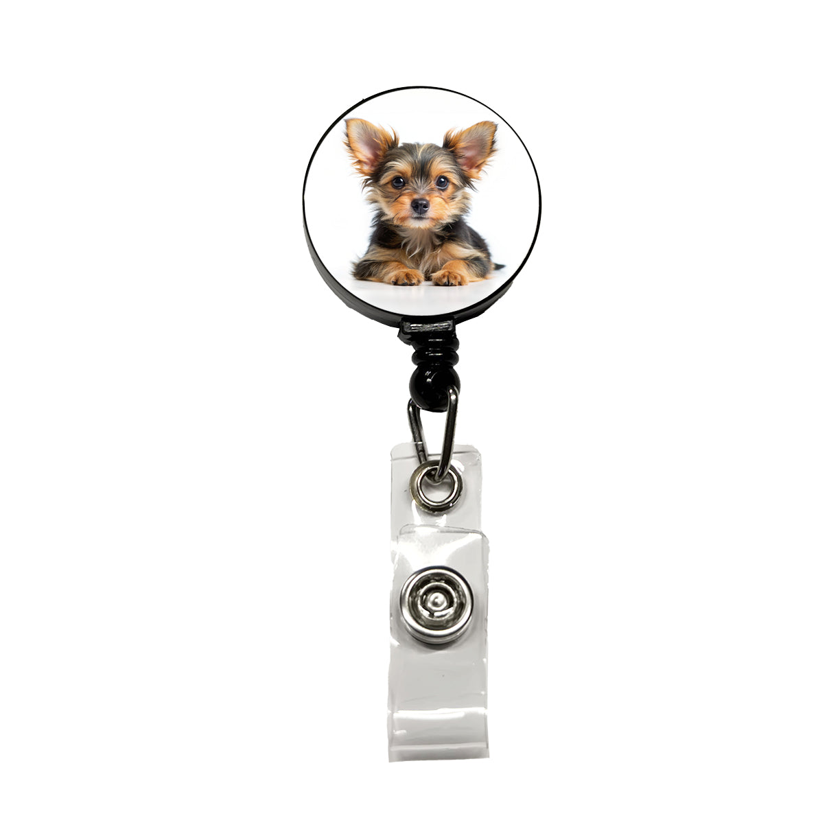 Chorkie Dog Puppy Photo Retractable ID Key Card Name Tag Badge Holder with Clip
