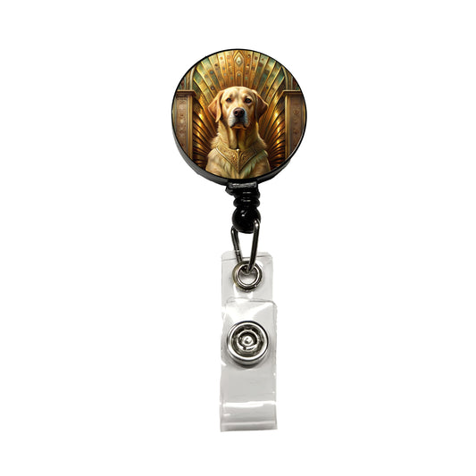 Goldador Dog Art Nouveau Retractable ID Key Card Name Tag Badge Holder with Clip