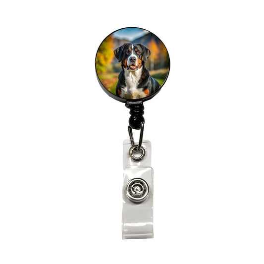 Greater Swiss Mountain Dog Photo Retractable ID Key Card Name Tag Badge Holder with Clip