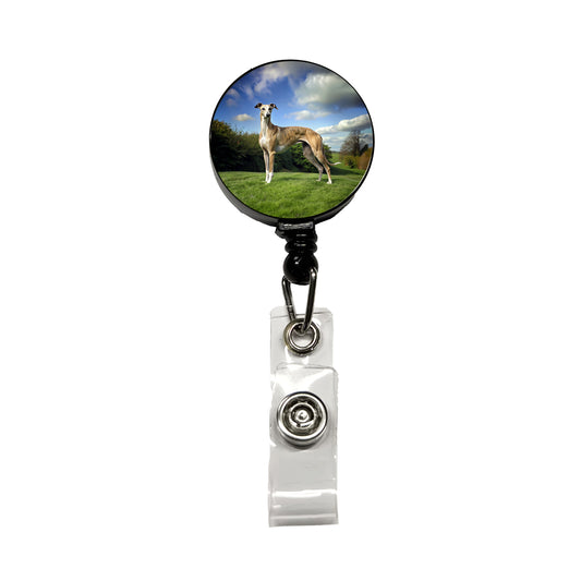 Greyhound Dog Photo Retractable ID Key Card Name Tag Badge Holder with Clip