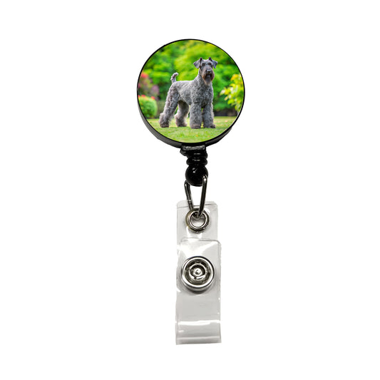 Kerry Blue Terrier Dog Photo Retractable ID Key Card Name Tag Badge Holder with Clip