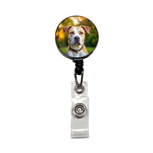 Labrabull Dog Photo Retractable ID Key Card Name Tag Badge Holder with Clip