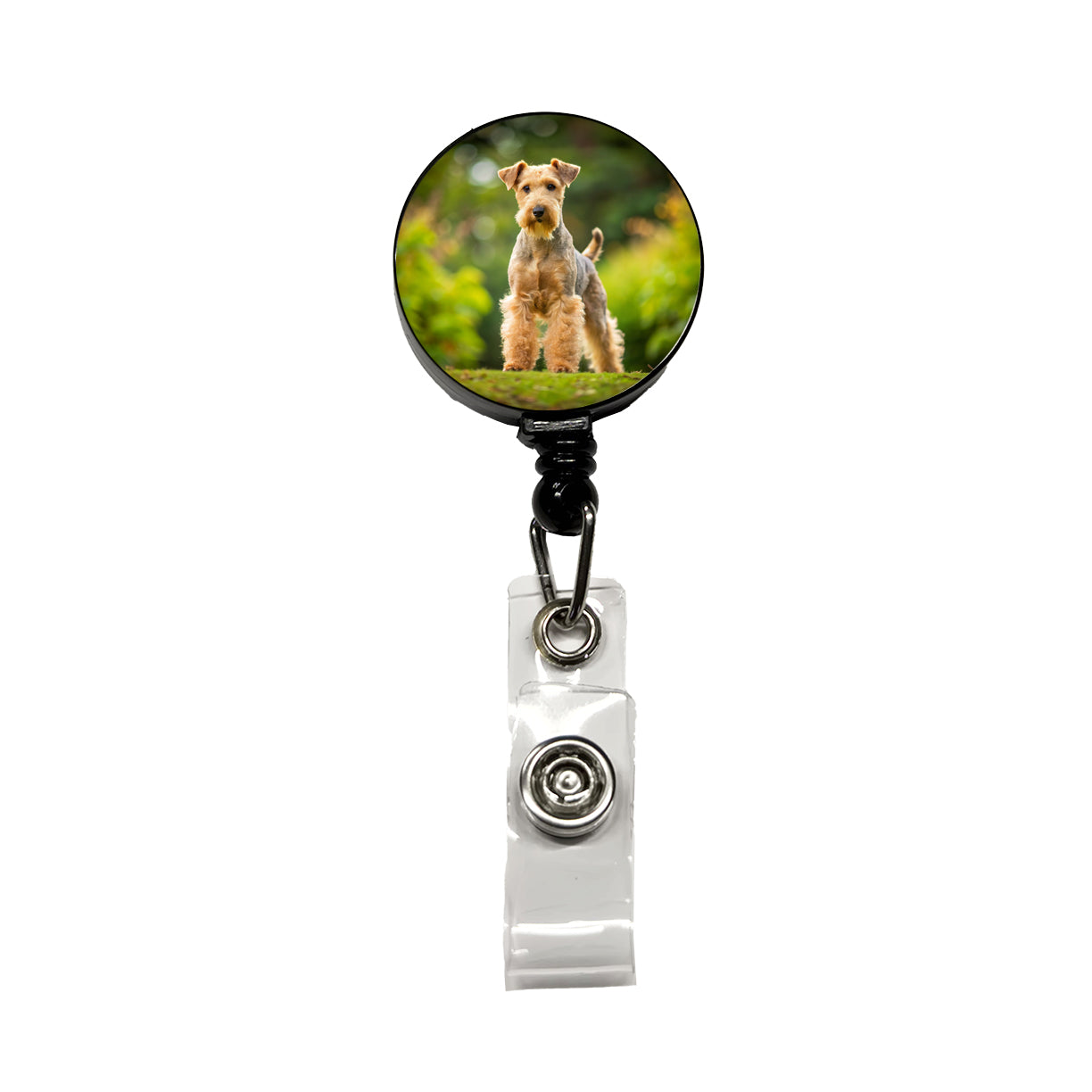 Lakeland Terrier Dog Photo Retractable ID Key Card Name Tag Badge Holder with Clip