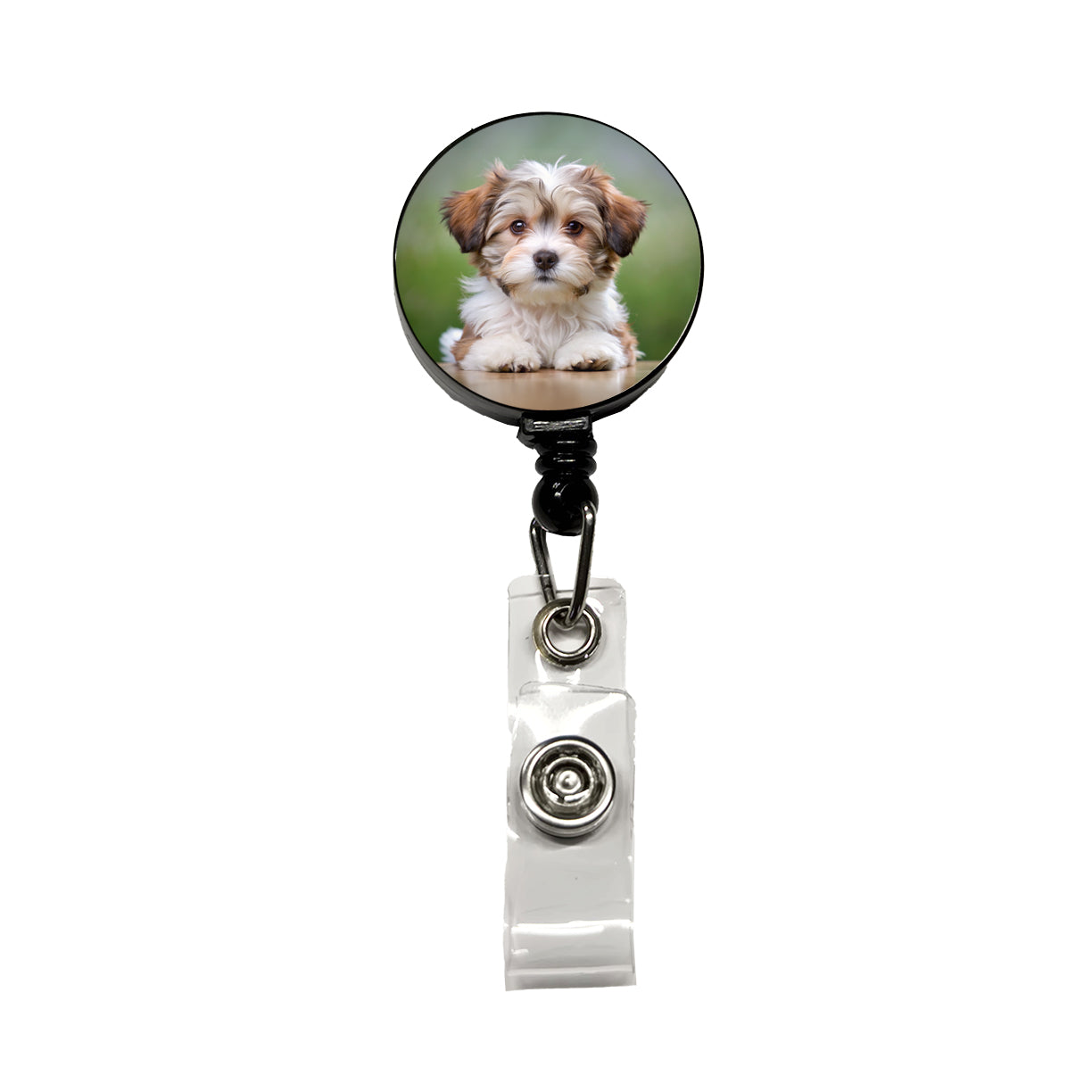 Lowchen Little Lion Dog Puppy Photo Retractable ID Key Card Name Tag Badge Holder with Clip