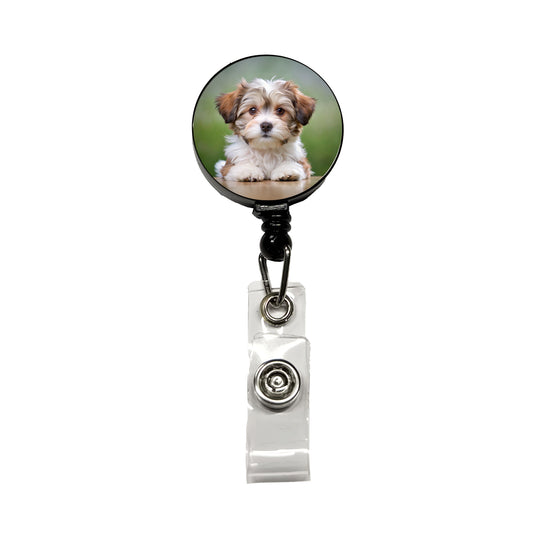 Lowchen Little Lion Dog Puppy Photo Retractable ID Key Card Name Tag Badge Holder with Clip