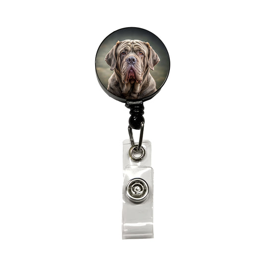 Neapolitan Mastiff Dog Photo Retractable ID Key Card Name Tag Badge Holder with Clip