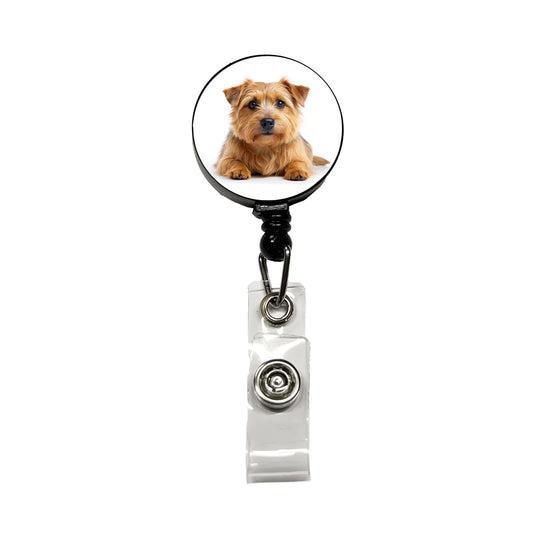 Norfolk Terrier Dog Photo Retractable ID Key Card Name Tag Badge Holder with Clip